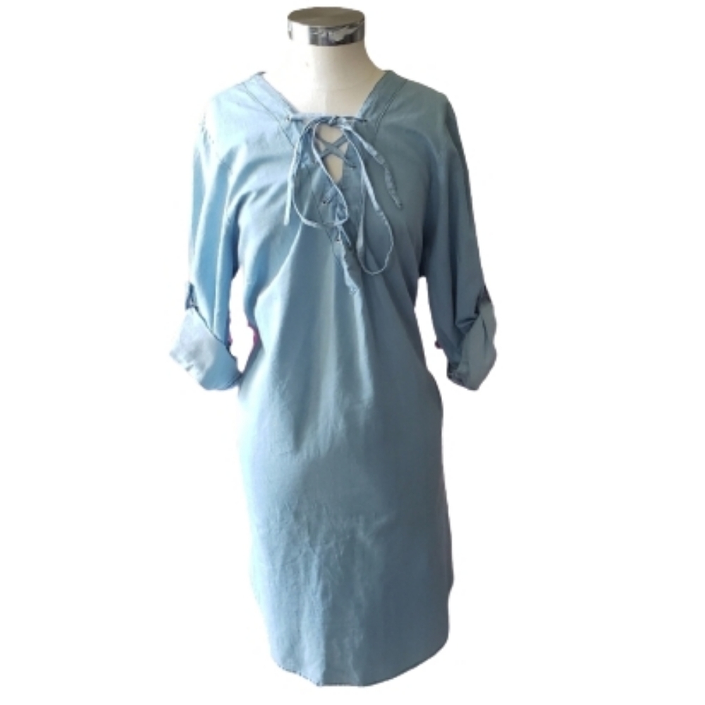 Fashion to Figure: S/S DNM Laceup Shift Dre